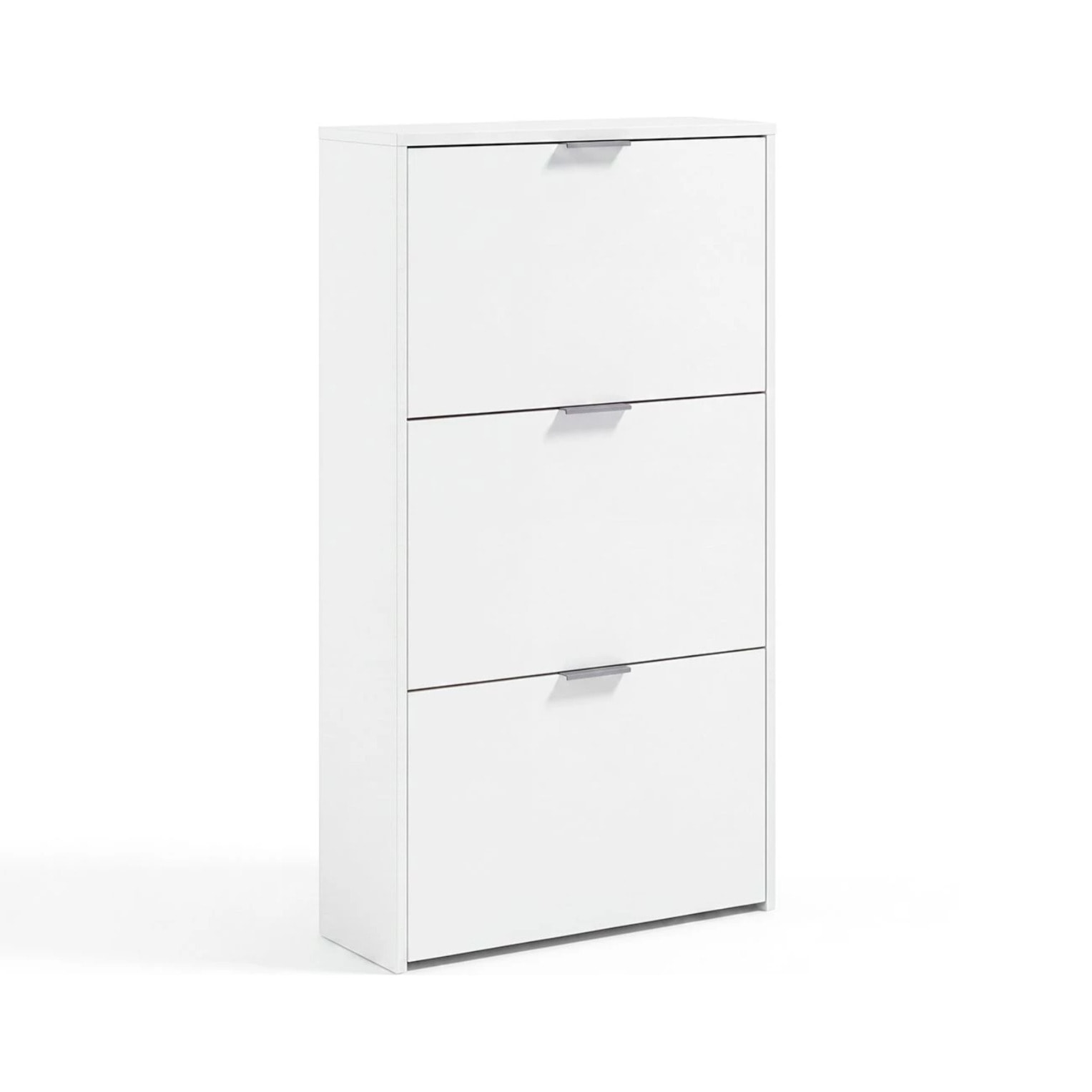 Zapatero de 3 puertas abatibles en blanco artik 60x113 cm Remi Blanco Artik (Blanco Mate)