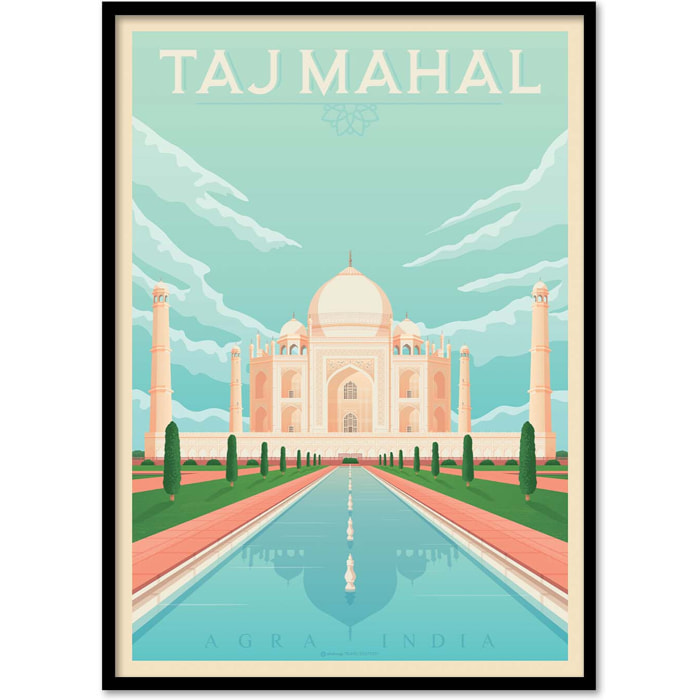Affiche - Taj Mahal - Olahoop Travel Posters