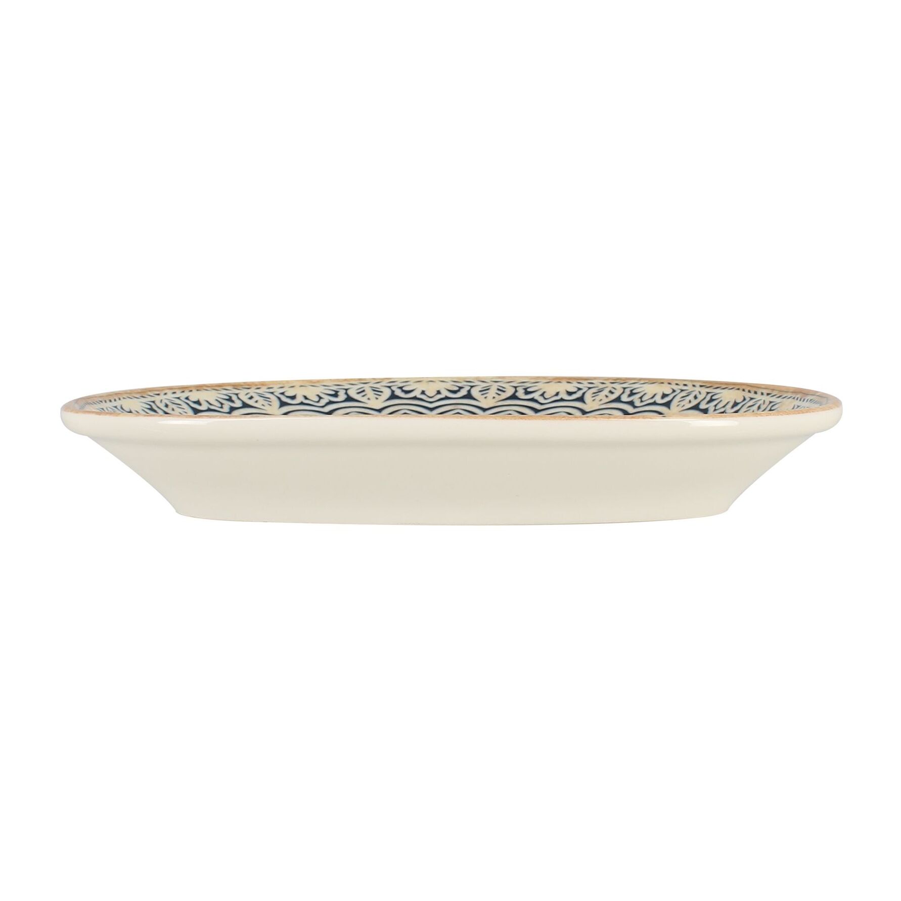 Lot de 6 assiettes de présentation en porcelaine bleue 18,5cm BYZANCE