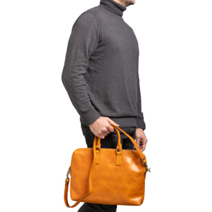 Borsa da lavoro  da uomo In Vera pelle Made in Italy 37x27x6 cm