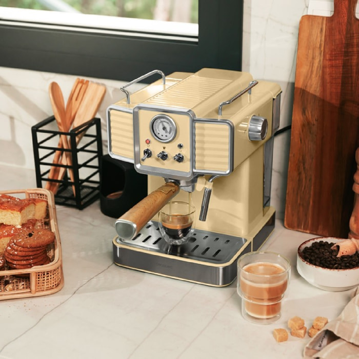 Cecotec Machine à café express Power Espresso 20 Tradizionale Light Yellow
