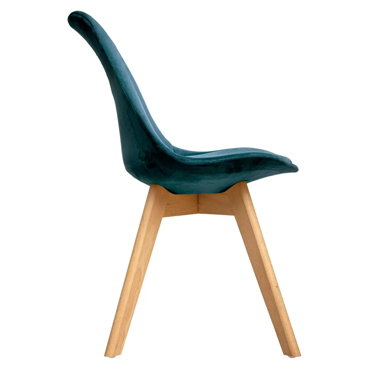 Chaise "Baya" - bleu canard - velours