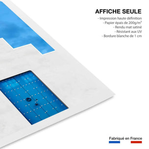 Poster bleu grec Affiche seule