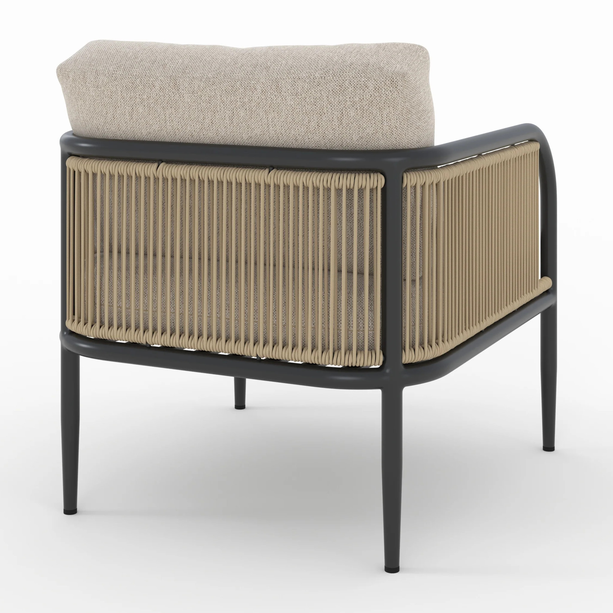 Fauteuil de jardin en acier et tissu beige - Wilo