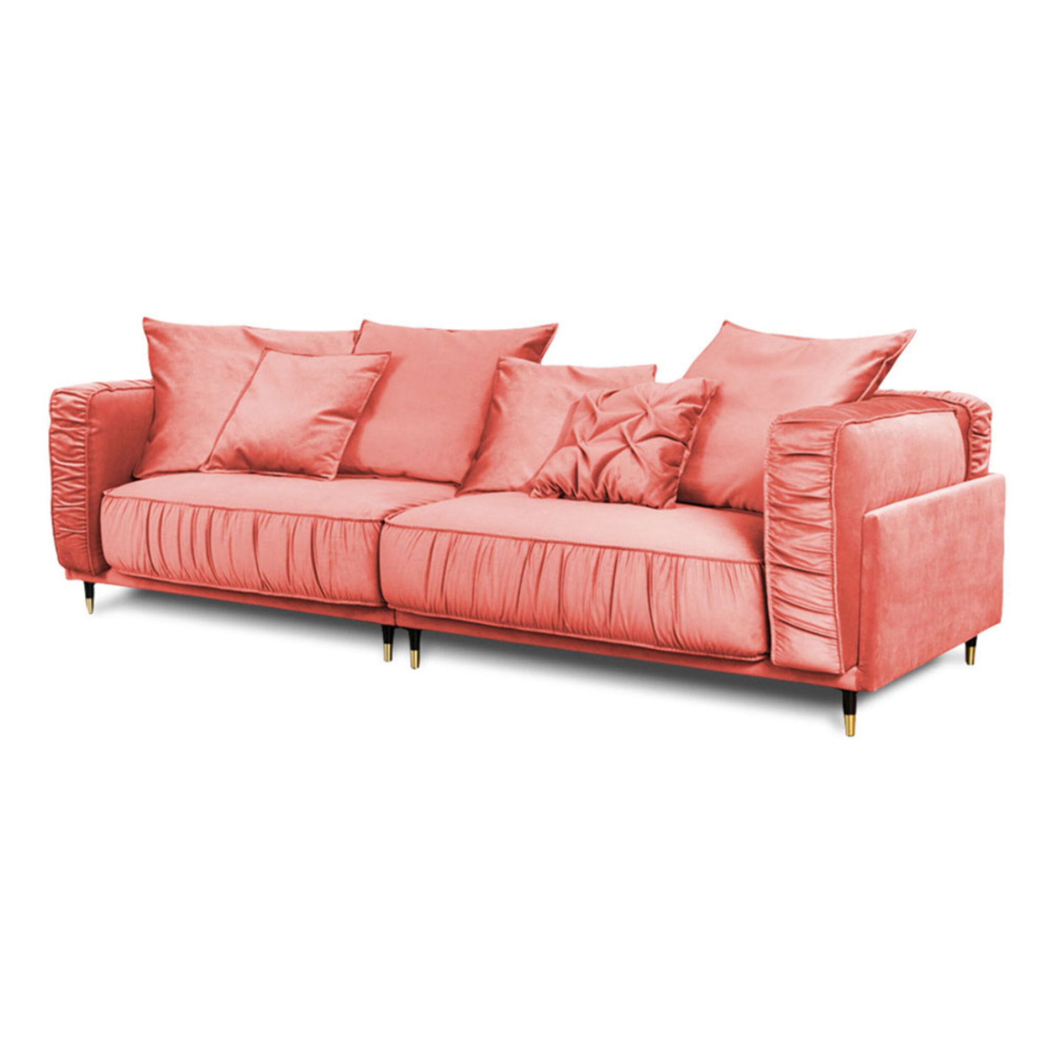 Canapé Droit Velours Fiorenzo - 4 places