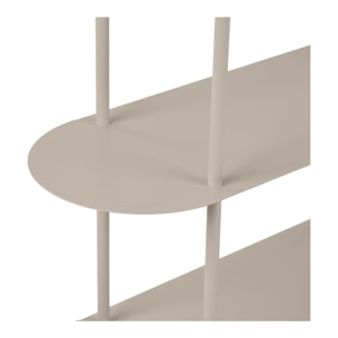 Libreria Rieti a 5 ripiani in metallo sabbia 90×31×150 cm