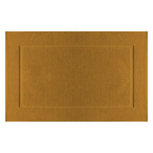 Tapis de bain pur coton 850 g/m² uni jaune Vitae ocre