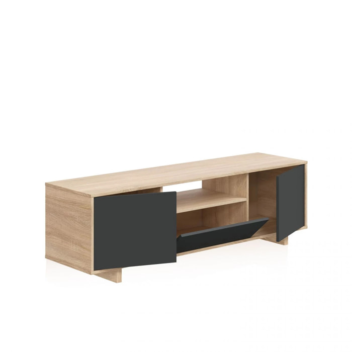 Mueble TV Lino Roble Canadian - Antracita