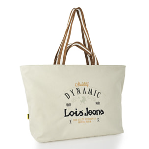 Bolso Shopper-Tote Lois Dynamic Beige