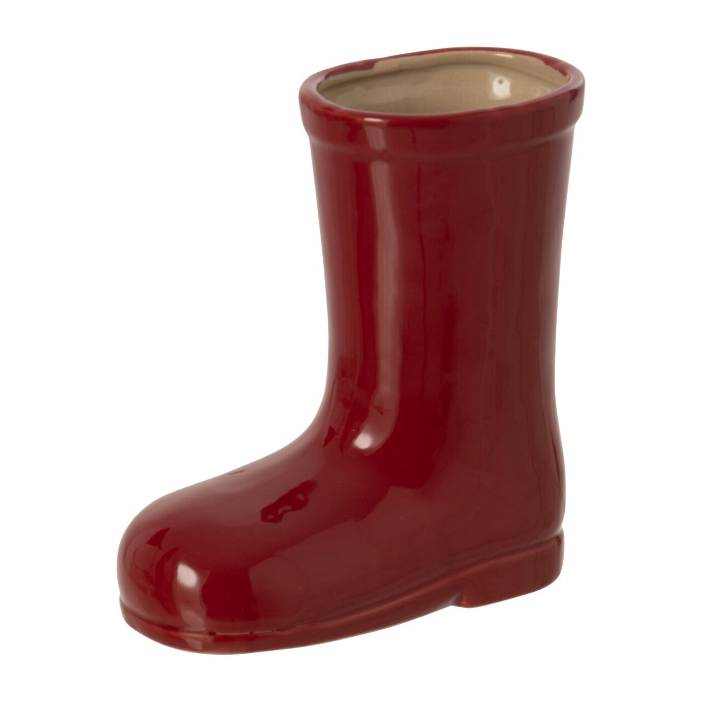 J-Line Botte décorative - porcelaine - rouge foncé - small