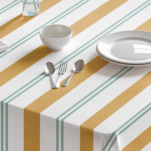 Nappe imprimée anti-tâches JUNIPER JAUNE