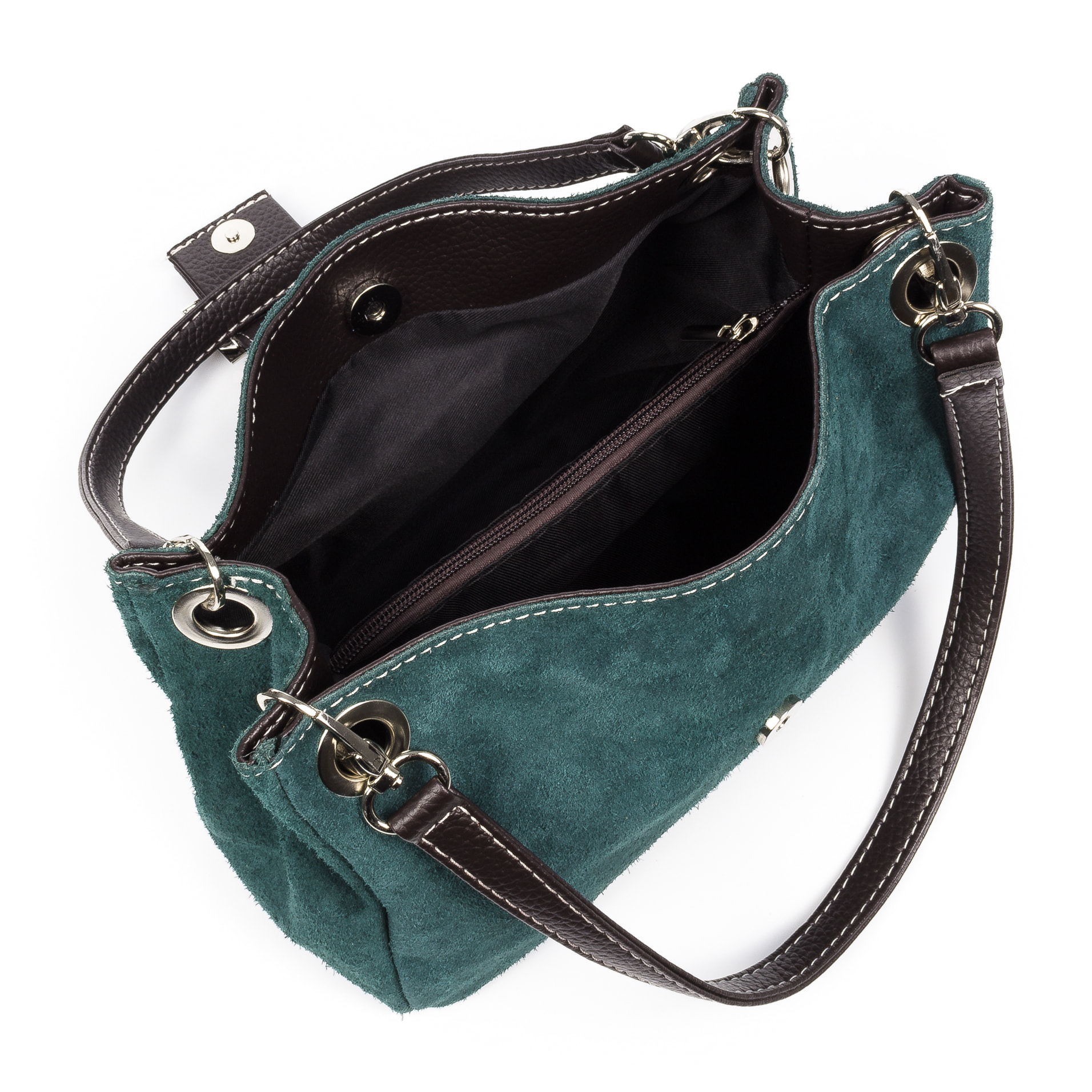 Aicurzio Bolso de hombro Mujer. Piel auténtica Gamuza Dollaro