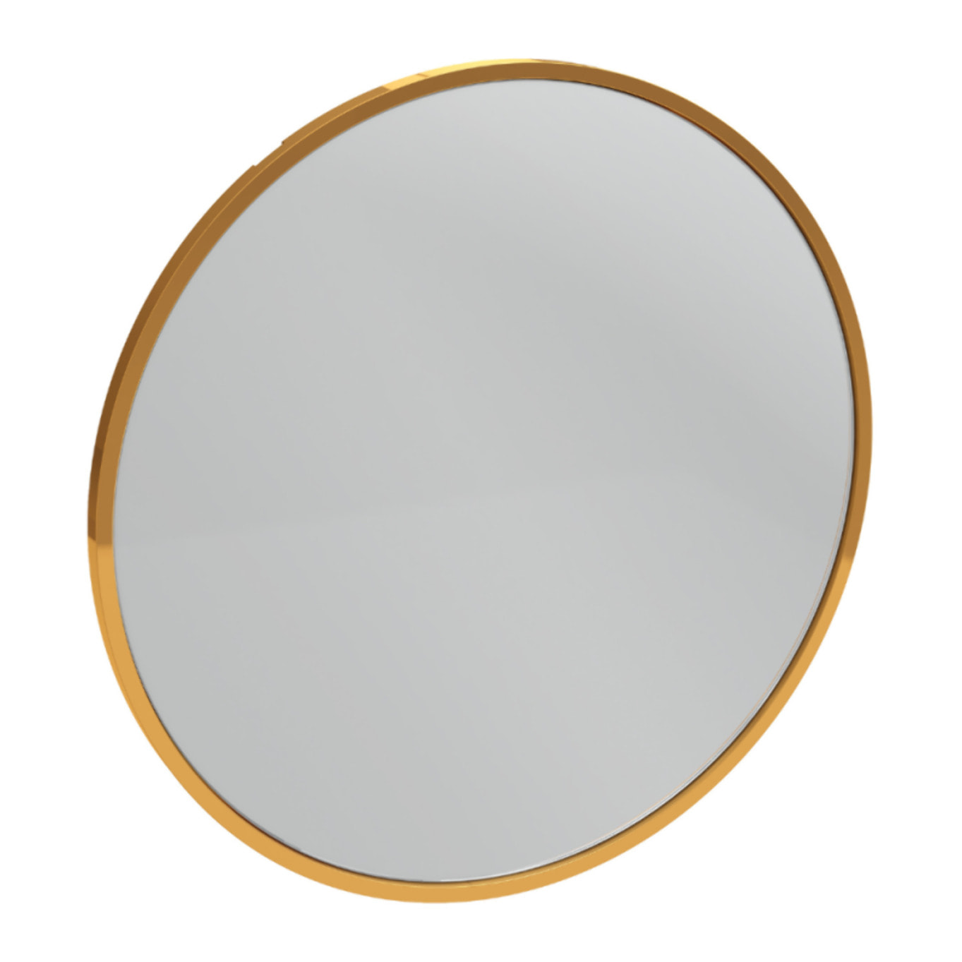 Miroir rond Silhouette laqué doré