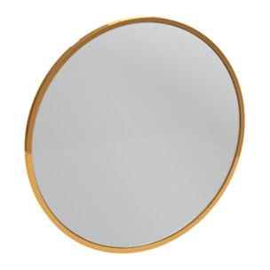 Miroir rond Silhouette laqué doré