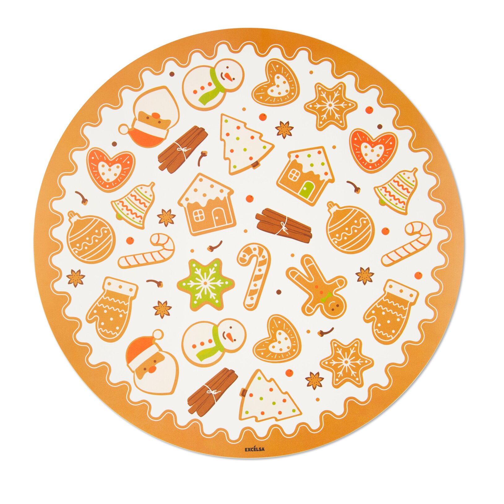 Set de 2 sets de table ronds Excelsa – Wonderful Ginger, Polypropylène multicolore