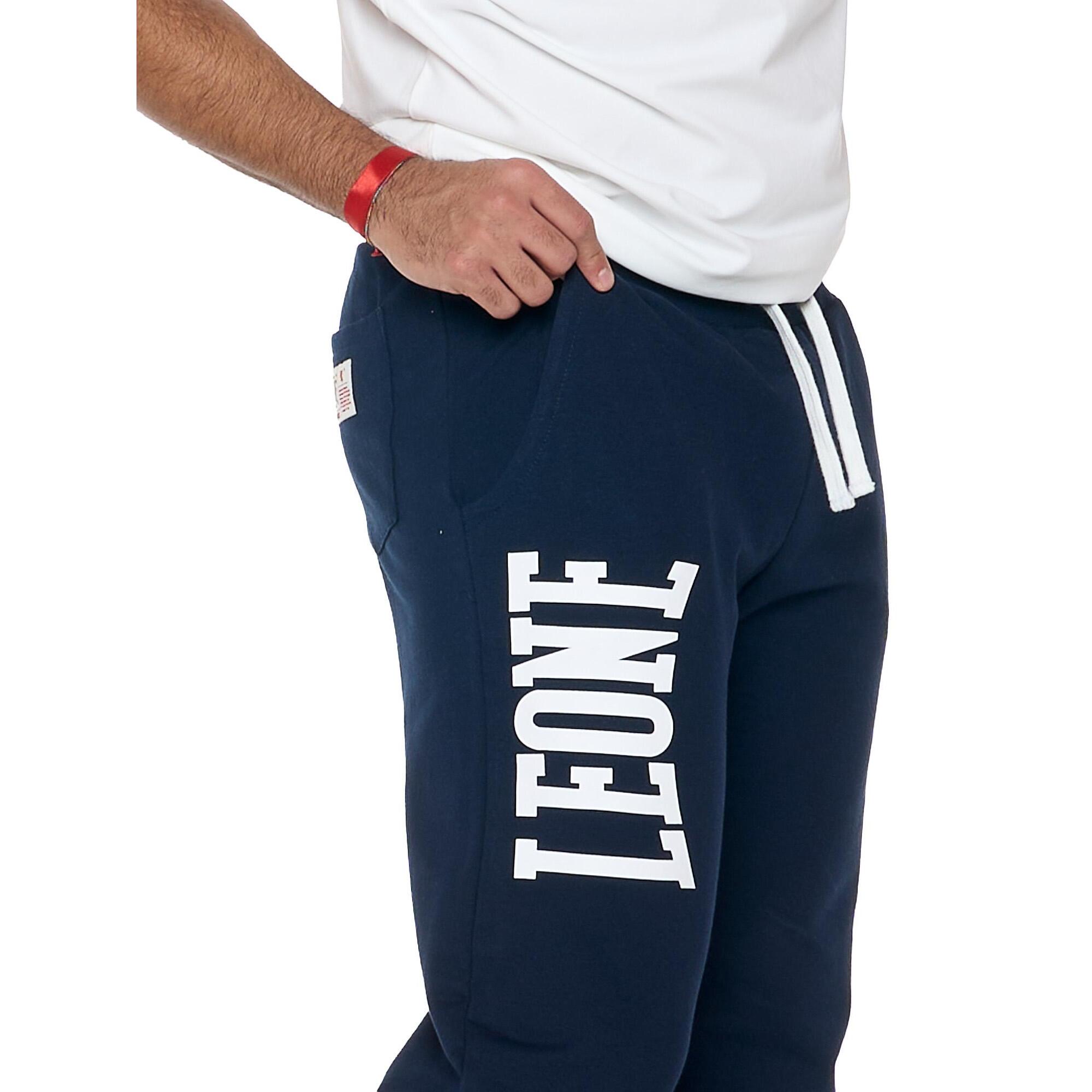 Pantalone sportivo invernale da uomo con polsino e logo grande 'Basic'