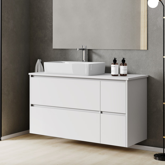 Ensemble de salle de bain JOB TOP Alday, 120cm, Blanc Mat