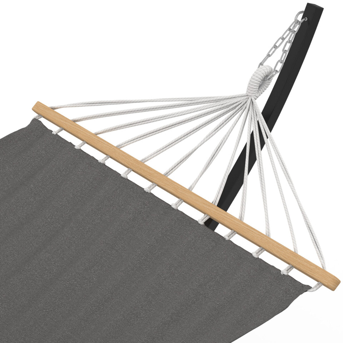 Hamac Amazonia support métal toile grise