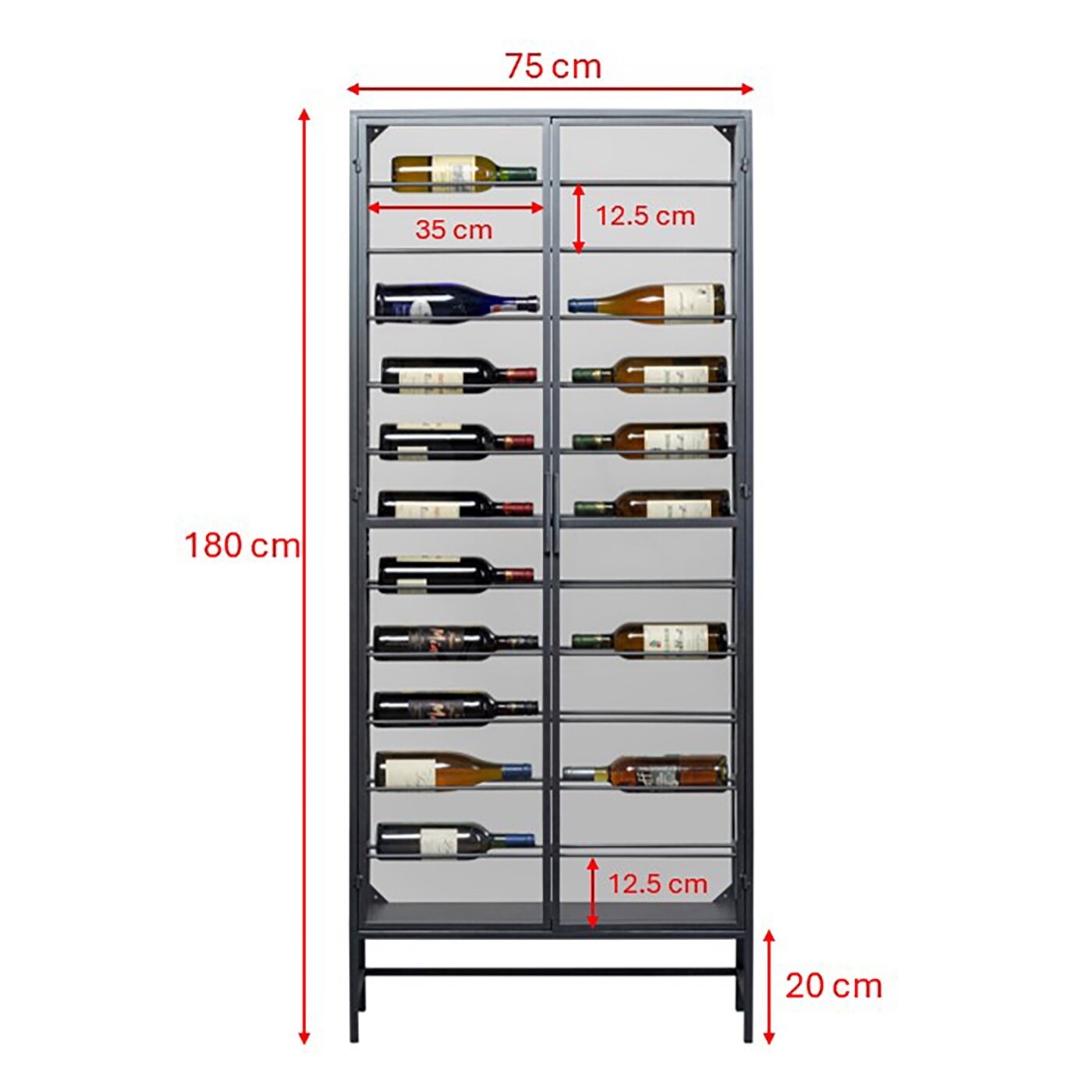Porte-bouteilles Porto 180x75cm beige Kare Design