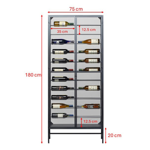Porte-bouteilles Porto 180x75cm beige Kare Design