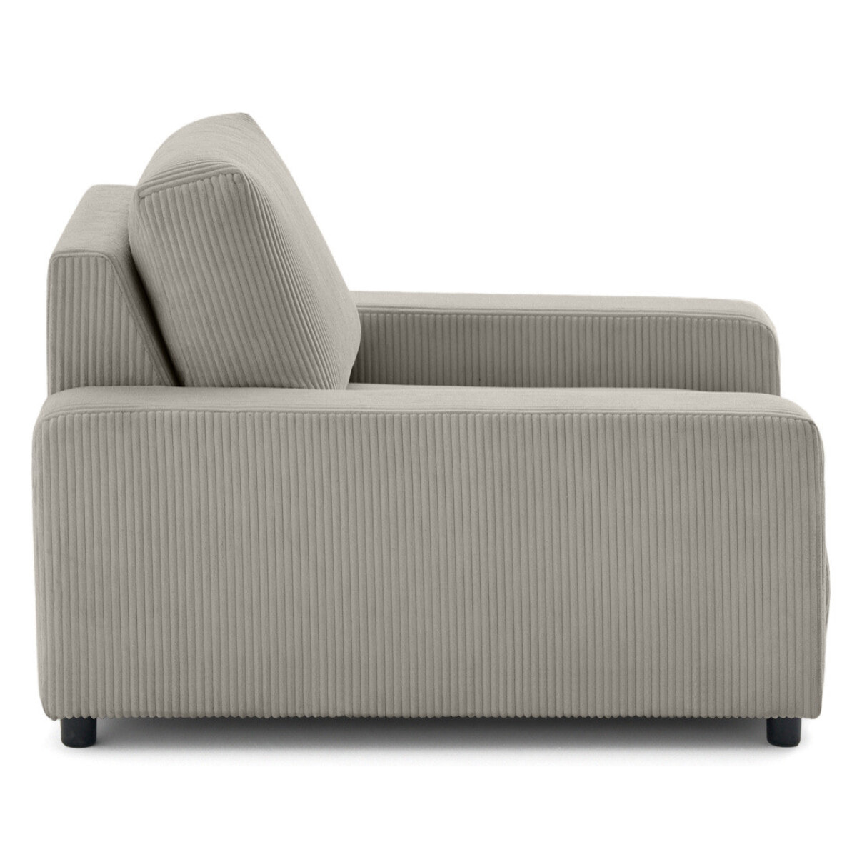 Pivoine - fauteuil en velours côtelé - Gris clair
