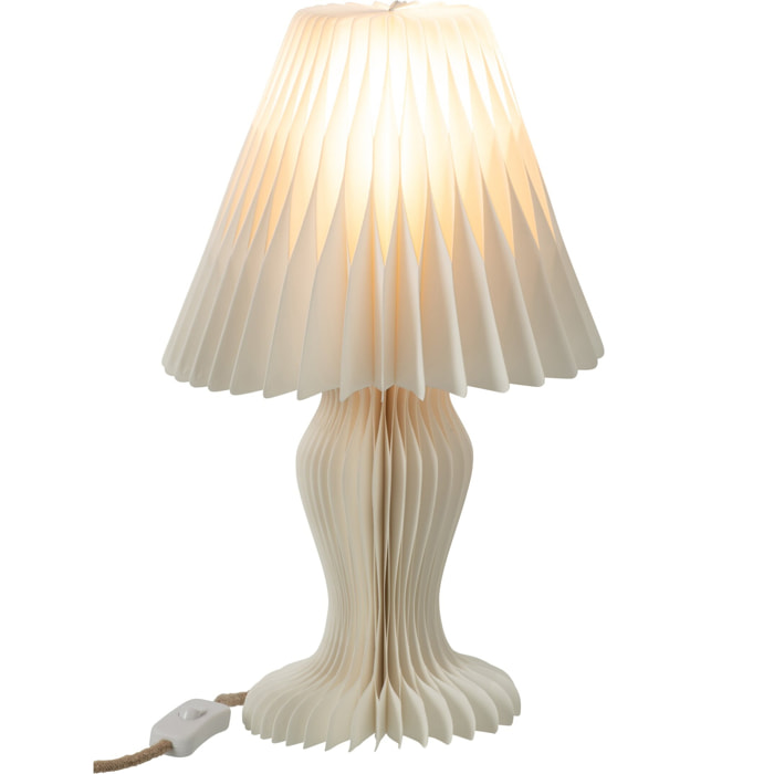 J-Line abat-jour Vintage Pliable - papier - blanc cassé