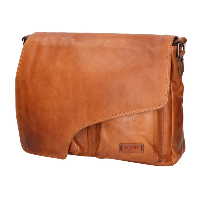 Borsa a mano unisex vera pelle - Modello False - Made in Italy - 37.0 x 27.0 x 12.0 cm