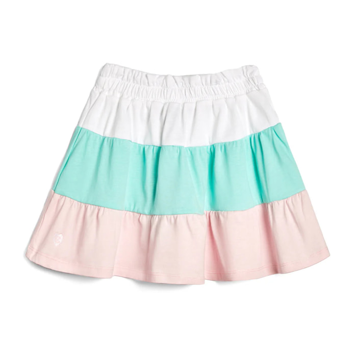 Falda de Niña Escalonada Multicolor