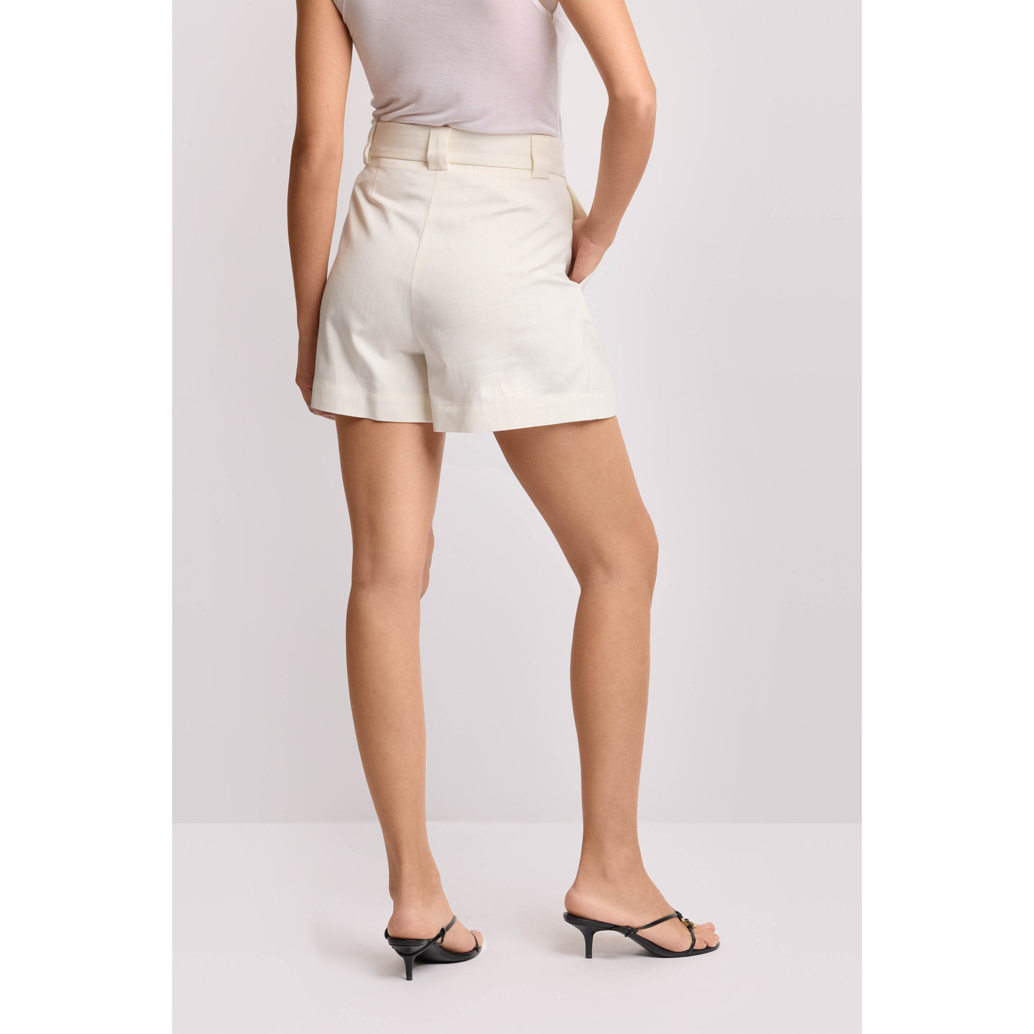 Kocca - Pantaloni corti con pinces Donna, Tinta unita