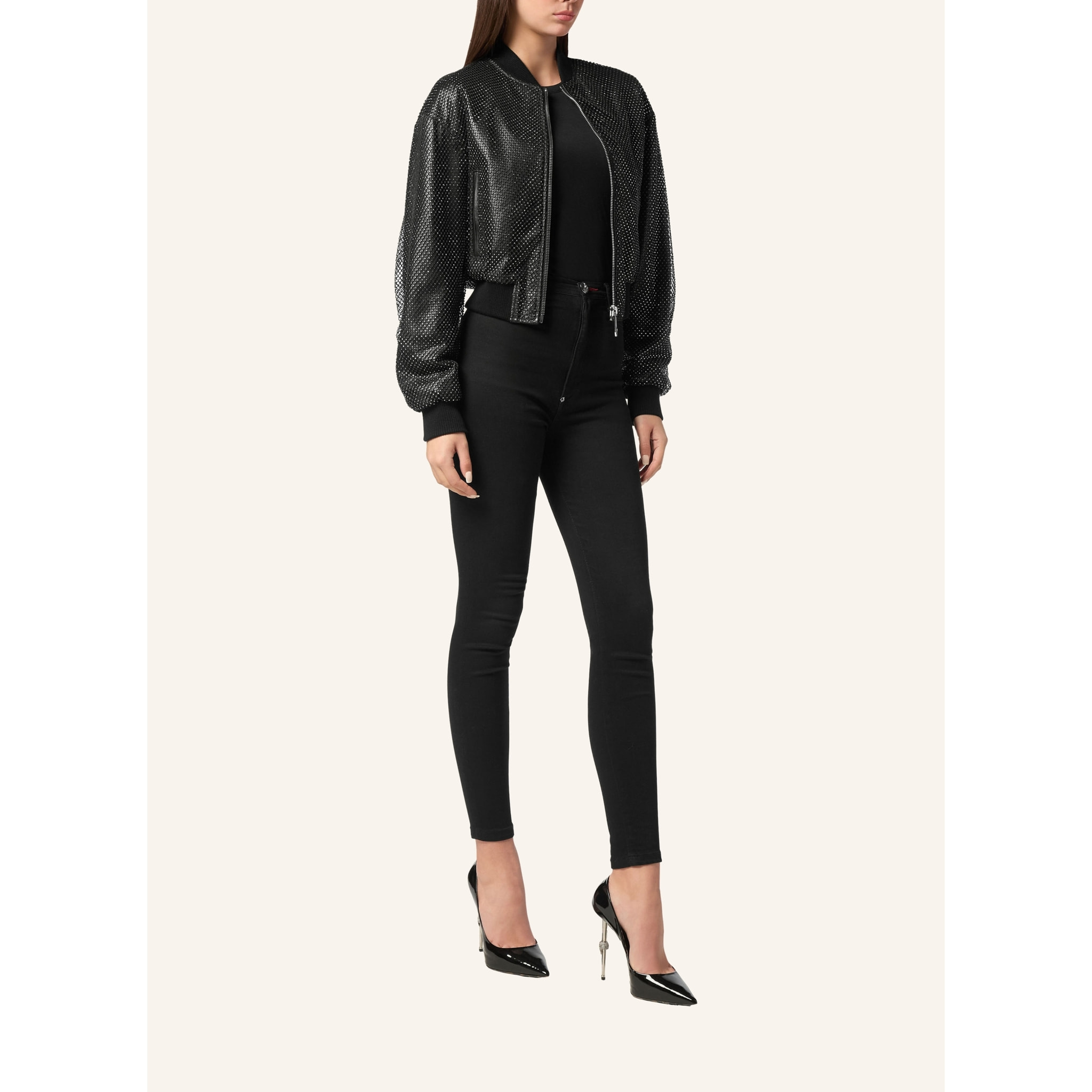 PHILIPP PLEIN Bomber de cuero