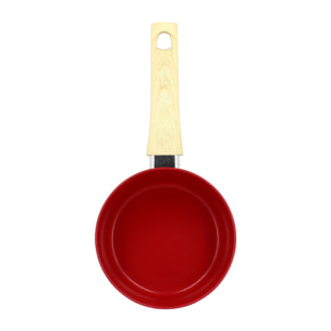 Casserole en aluminium 16cm rouge - compatible induction COLORAMA