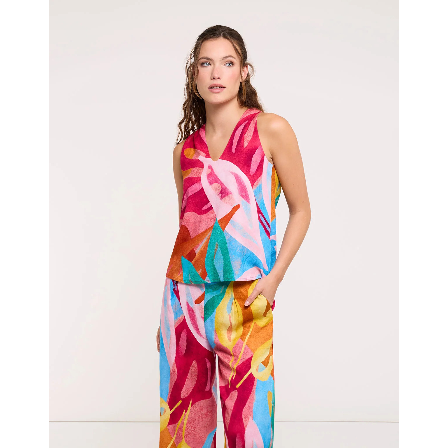 Blusa Sin Mangas Multicolor - Natur