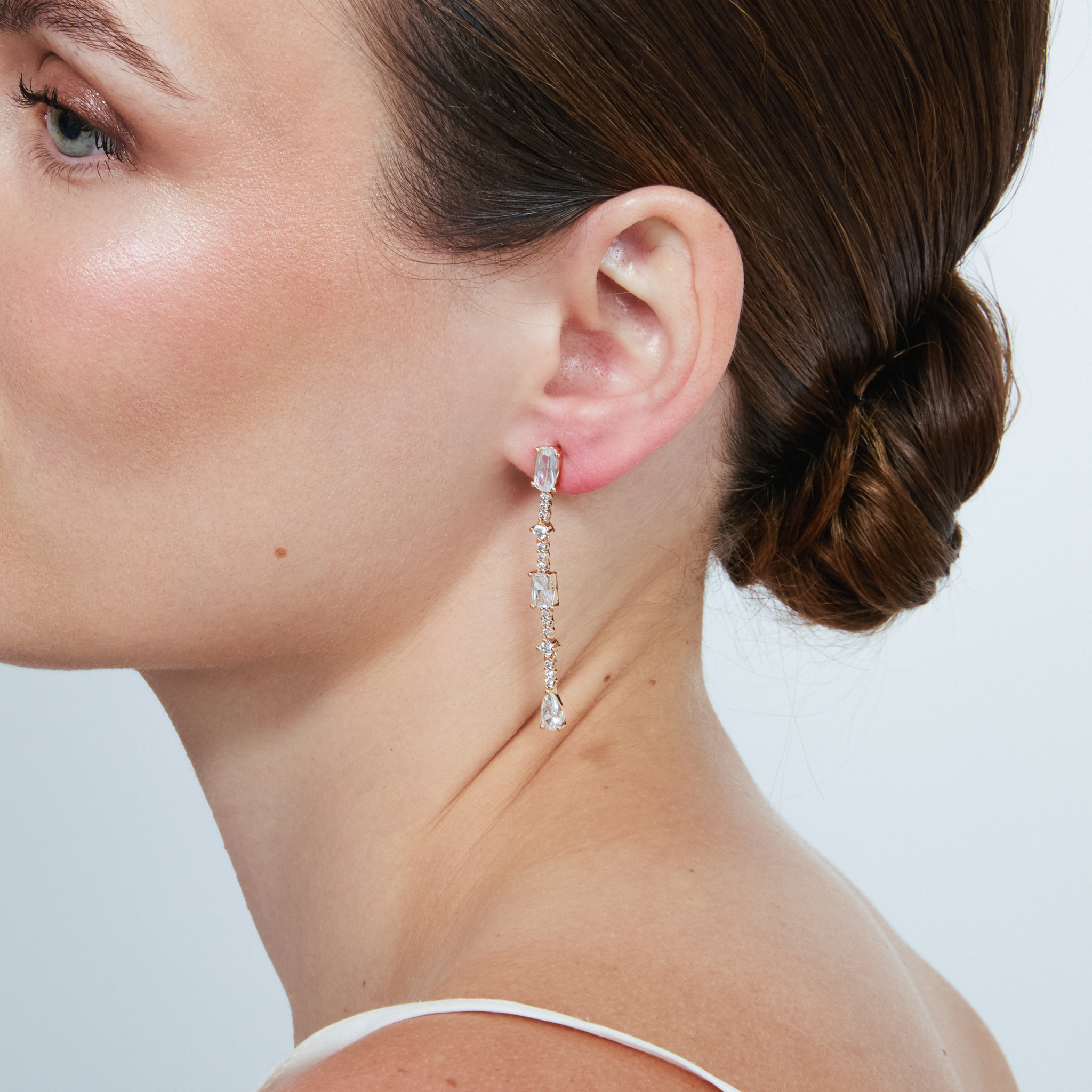 Pendientes Ziadru acabado oro rosa 18k
