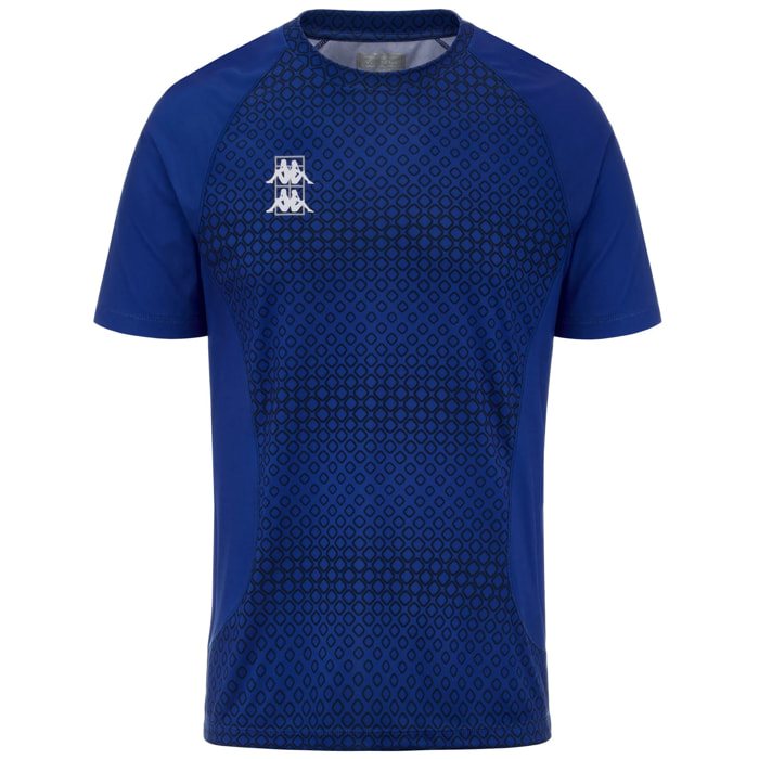 Kappa - Camisetas de juego Hombre Azul - Kombat Padel Fugosi