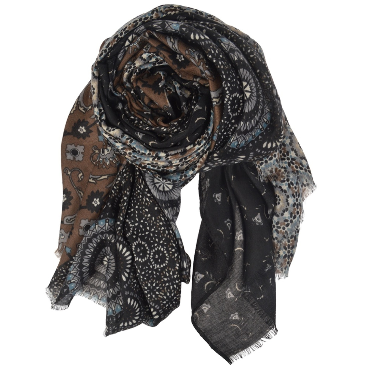 PASHMINA FANTASIA NERO CON SCATOLA REGALO ROMEO GIGLI MILANO