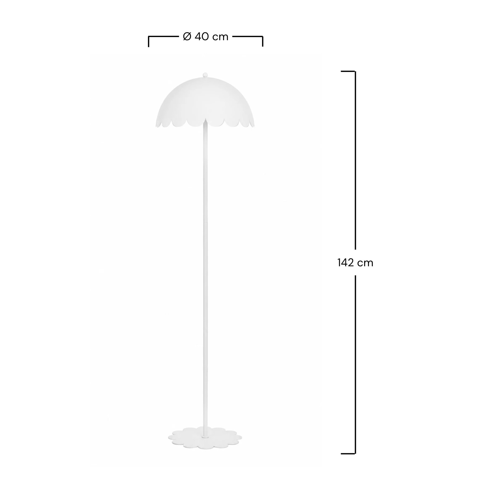 Lampadaire en métal blanc H142 cm - Flow