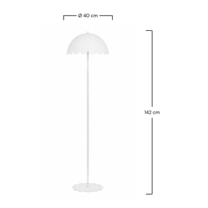 Lampadaire en métal blanc H142 cm - Flow