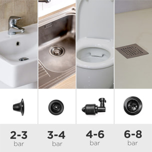 Sturalavandini ad aria compressa ad alta pressione con accessori e manometro 5 in 1 Jetpro InnovaGoods