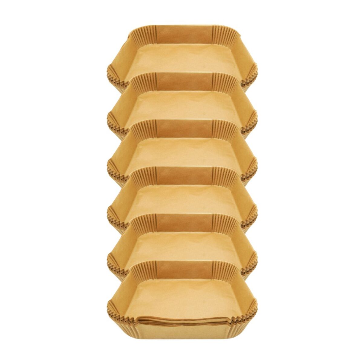 Ensemble de 300 Moules en papier pour air fryer carrés 20 cm Fackelmann Divers