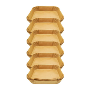 Ensemble de 300 Moules en papier pour air fryer carrés 20 cm Fackelmann Divers