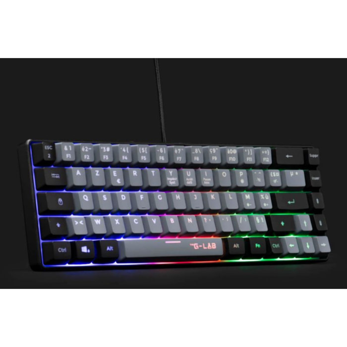 Clavier gamer THE G-LAB KEYZ HYDRO FR GRIS/NOIR