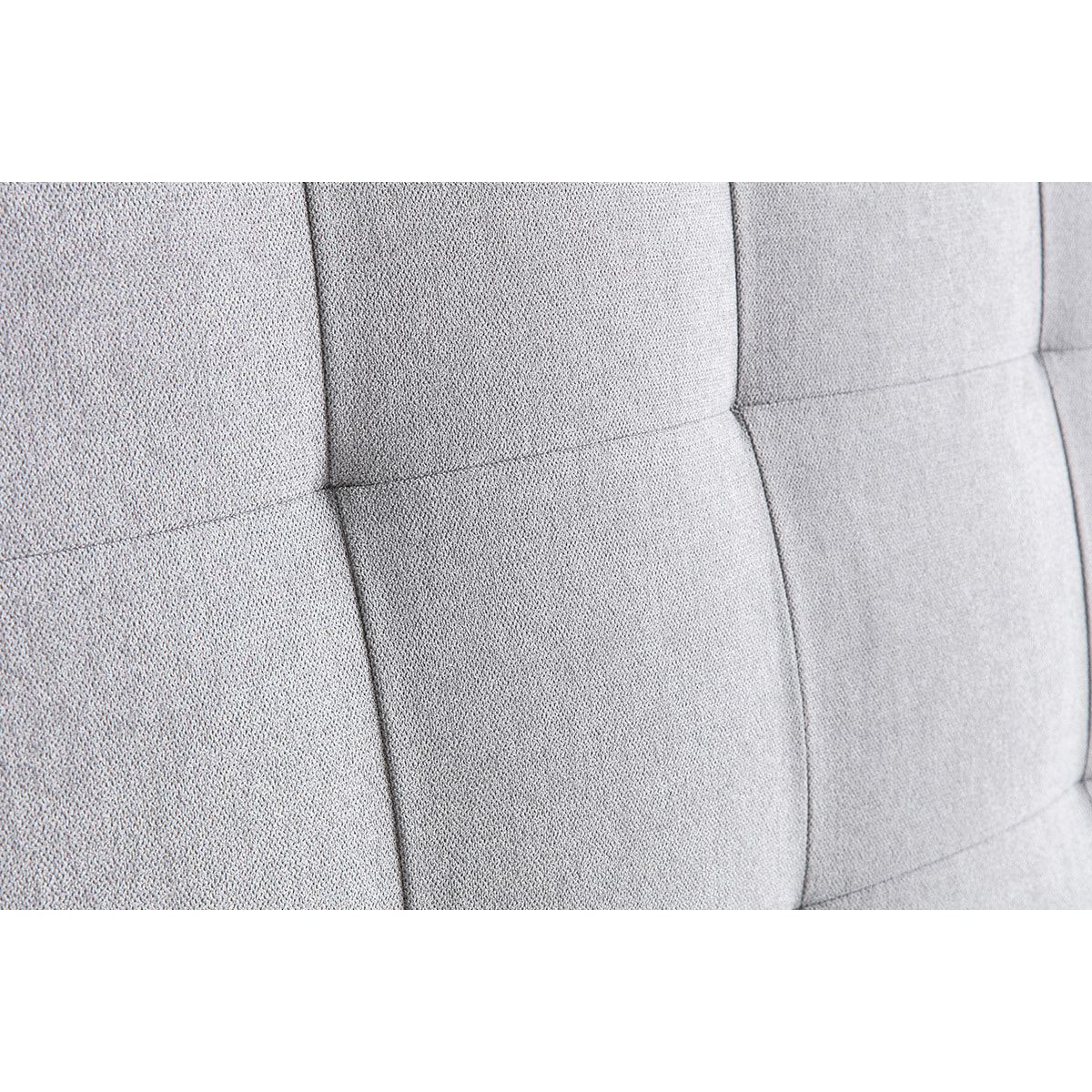 Tête de lit capitonnée en tissu gris L140 cm HALCIONA