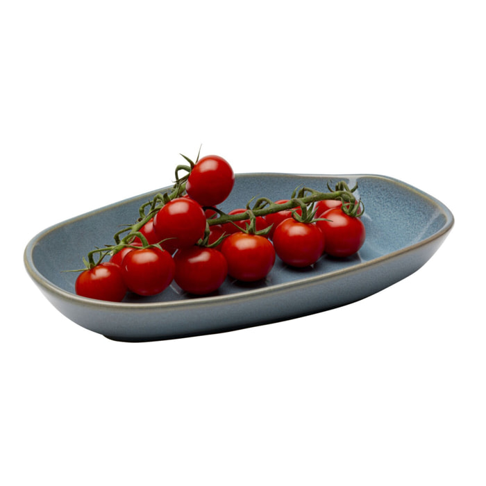 Assiettes creuses Organic 25cm bleues set de 4 Kare Design