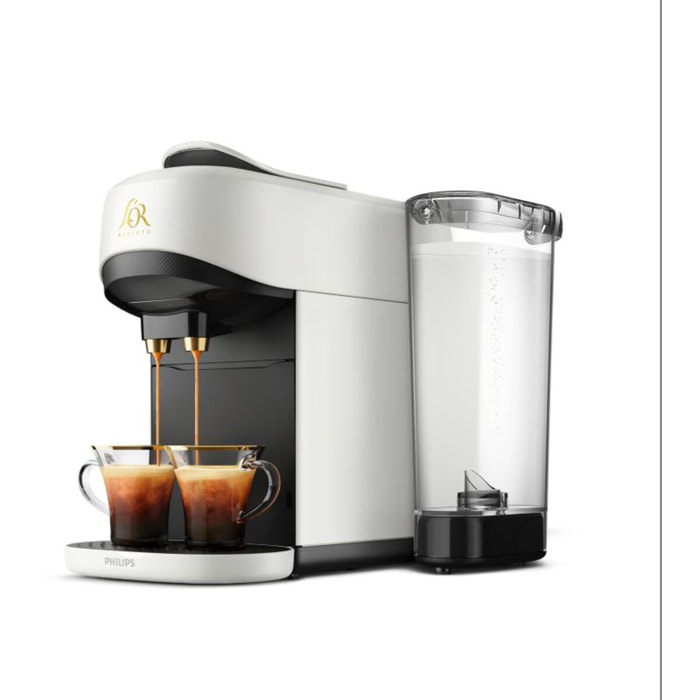 Cafetière à dosette PHILIPS LM9512/60 L'Or Barista Absolu Blanche - Cafés chauds ou glacés
