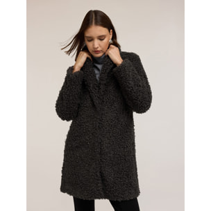 Motivi - Cappotto oversize in panno bouclé - Grigio