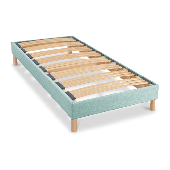 Sommier à lattes en bois KIT COLOR 1 place | Coloris Vert Pastel | Livré en kit