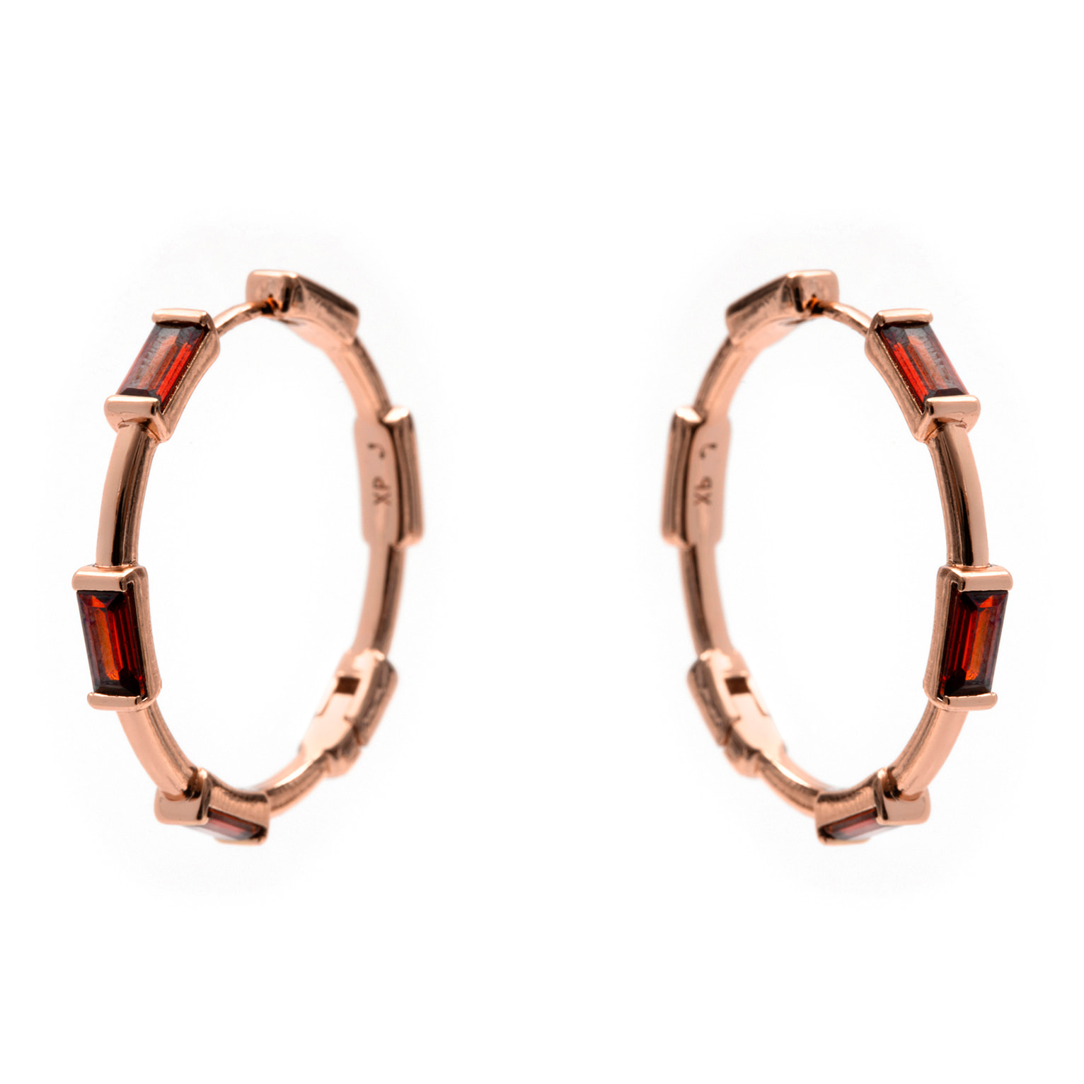 Pendientes Khimet acabado oro rosa 18k