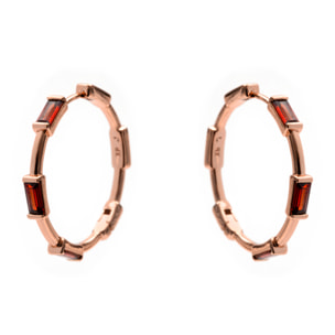 Pendientes Khimet acabado oro rosa 18k