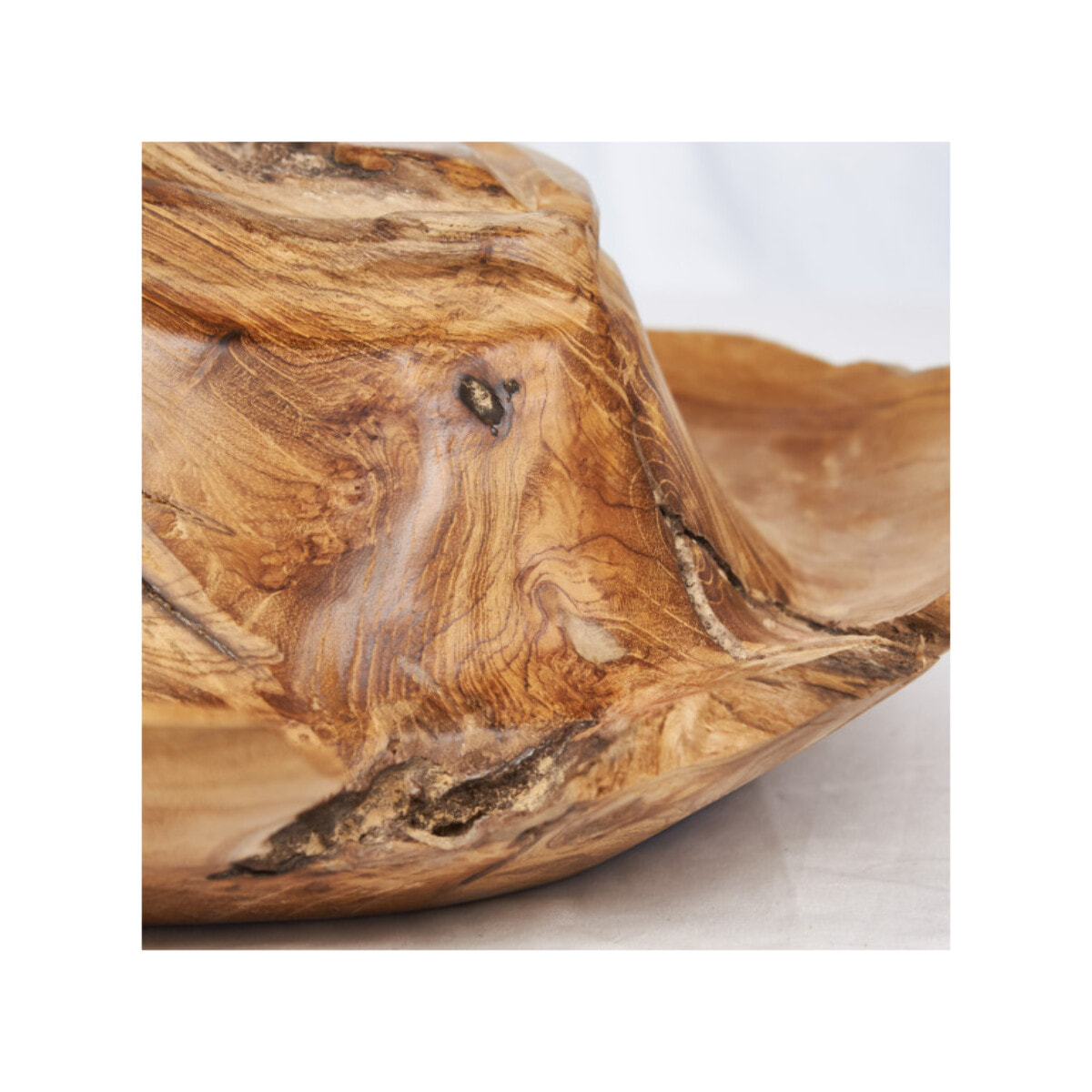 Sculpture chapeau cow-boy en racine de bois de teck, 28 cm, artisanale – CHARIF