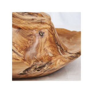 Sculpture chapeau cow-boy en racine de bois de teck, 28 cm, artisanale – CHARIF